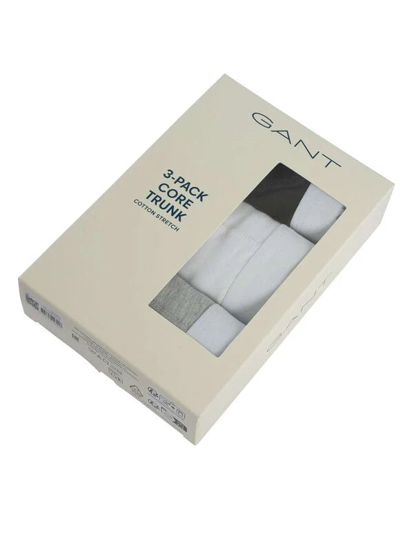 GANT 3 Pack Core Trunks - Black/White/Grey