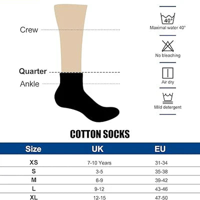 Men's Ankle Socks Anti-Blister 6 Pairs - White