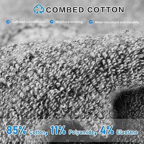 Men's Quarter Ankle Socks Anti-blister 6 Pairs - Black