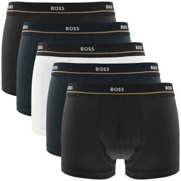 BOSS Underwear 5 Pack Trunks Black