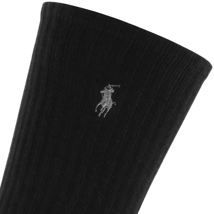 Ralph Lauren 6 Pack Crew Socks Black