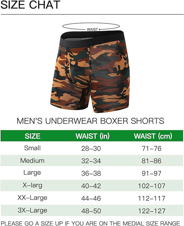 Men's Bamboo Boxer Shorts Long Leg - 6 Pack