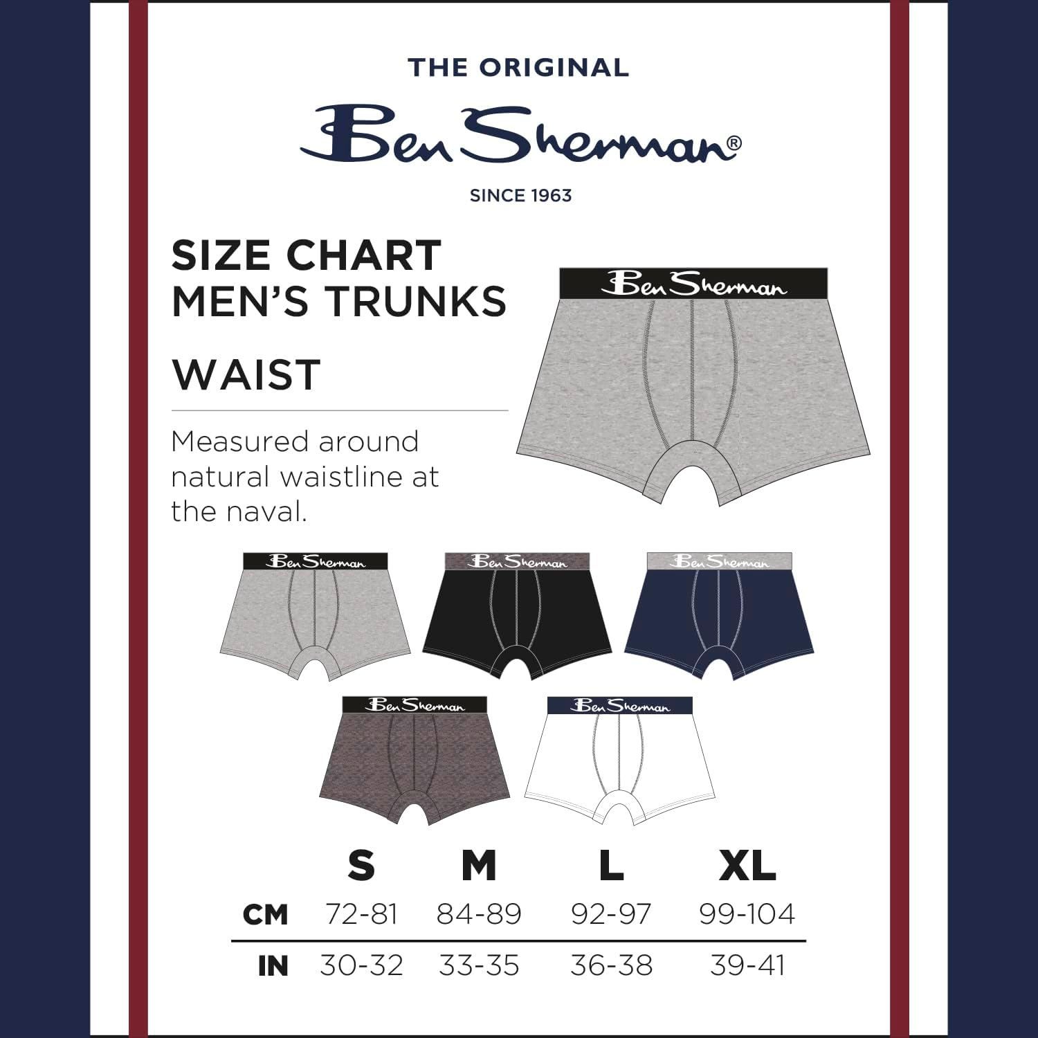 Ben Sherman Mens Poderick 5 Pack Boxer Shorts Trunks