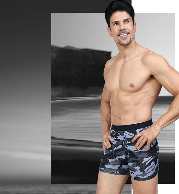 Men's Bamboo Boxer Shorts Long Leg - 6 Pack